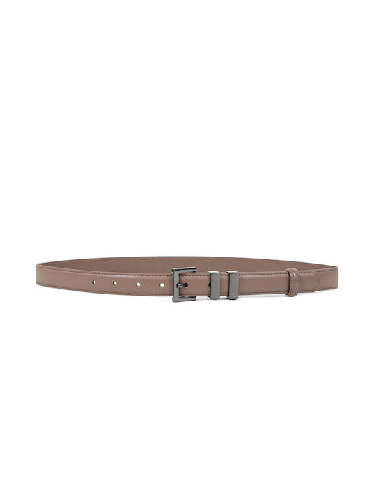 Doca Leather Women's Belt Beige