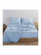 Nef-Nef Homeware Basic Σεντόνι Ημίδιπλο με Λάστιχο 120x200+30εκ. Light Blue
