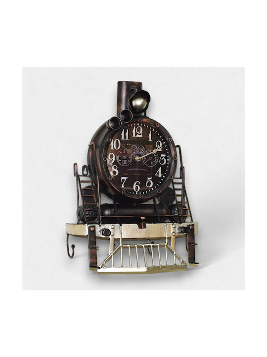 Artifact Wall Clock Metallic Red 35x12.5cm