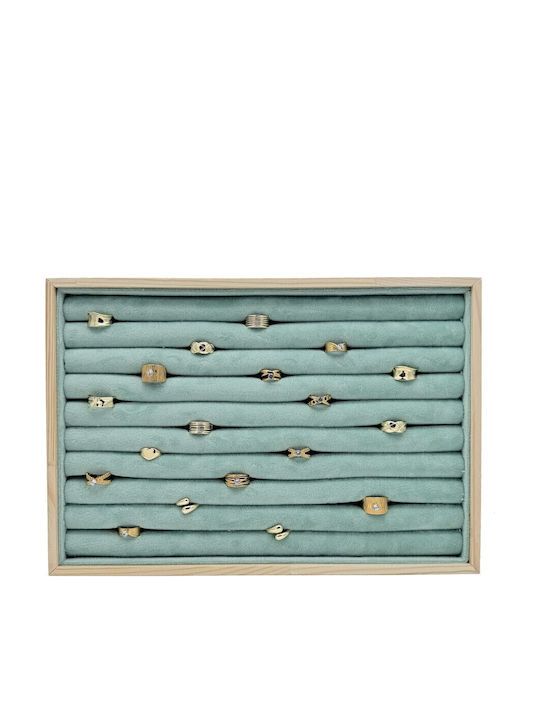 Stand Pentru Bijuterii Din Lemn Verde 24x35x3.5cm