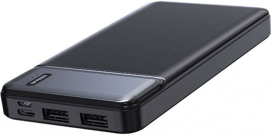 Diva PB-103B Power Bank 10000mAh mit 2 USB-A Anschlüssen und USB-C Anschluss Schwarz