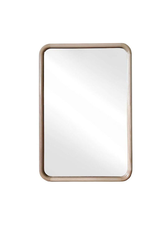 Liberta Symmetron Wandspiegel mit Beige Hölzernes Rahmen 90x60cm 1Stück