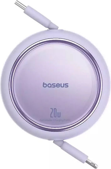Baseus Retractable USB-C to Lightning Cable 20W Μωβ 1m (P10364501511-00)
