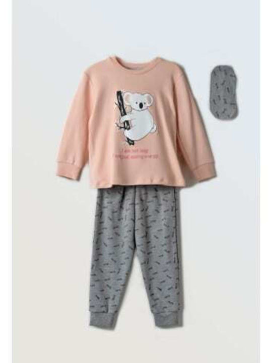 Evita Pijama pentru copii De bumbac Somon