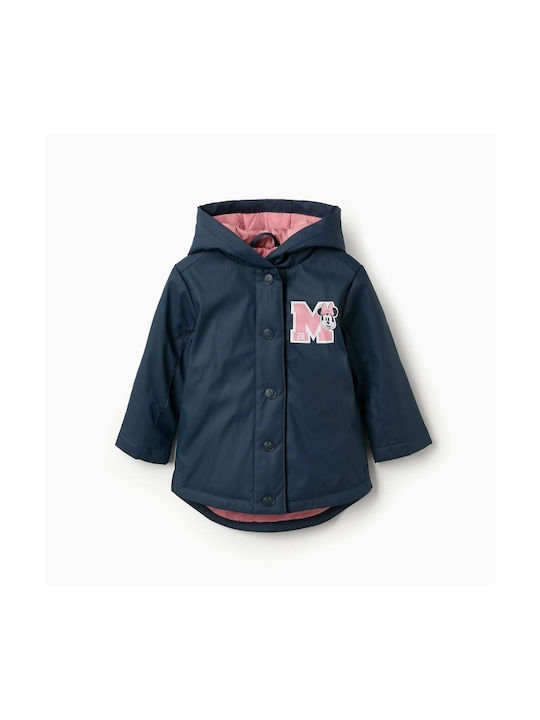 Zippy Waterproof Kids Casual Jacket with Hood Blue