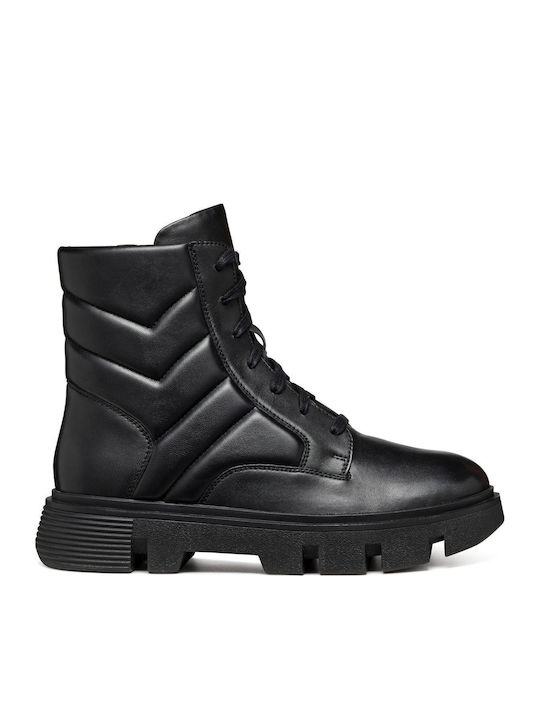 D Vilde Leather Women's Ankle Boots Black