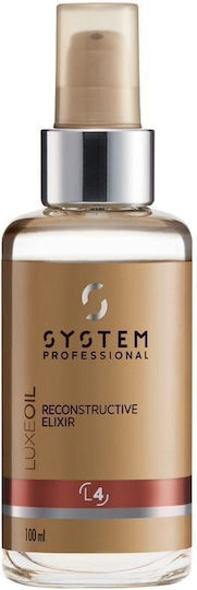 System Professional Luxeoil Reconstructive Elixir L4 Λάδι Μαλλιών για Θρέψη με Κερατίνη 100ml