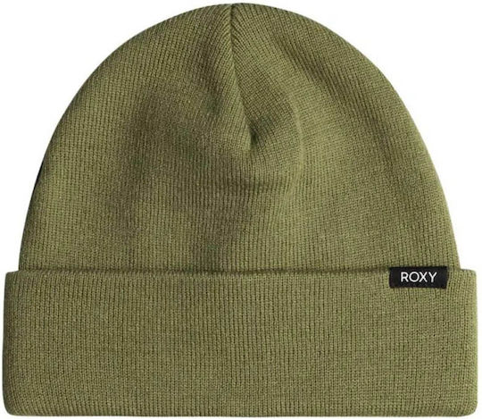 Tropical Snow Beanie Beanie Knitted in Khaki color