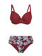Set Bikini Floral Terracotta