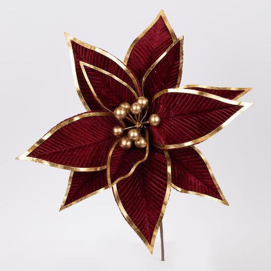 Eurolamp Weihnachtsdekoration Stoff Blume Länge 34cm.