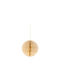 Hängendes Kugel Ornament Ornament Papier Ecru 15cm