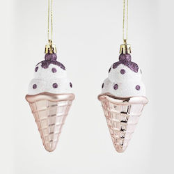Set Of Pink Plastic Candy Ornaments 5x10cm 4 Pieces