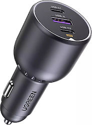 Ugreen EC705 Φορτιστής Αυτοκινήτου με Θύρες 1xUSB-A 2xType-C