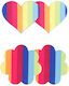 Pretty Lingerie Pride Heart & Flower Покрития за зърна Rainbow