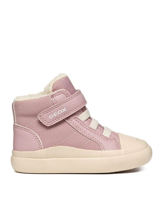 B Gisli Παιδικά Sneakers High με Σκρατς Ροζ