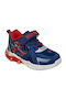 Marvel Spiderman Παιδικά Sneakers με Σκρατς & Φωτάκια Μπλε
