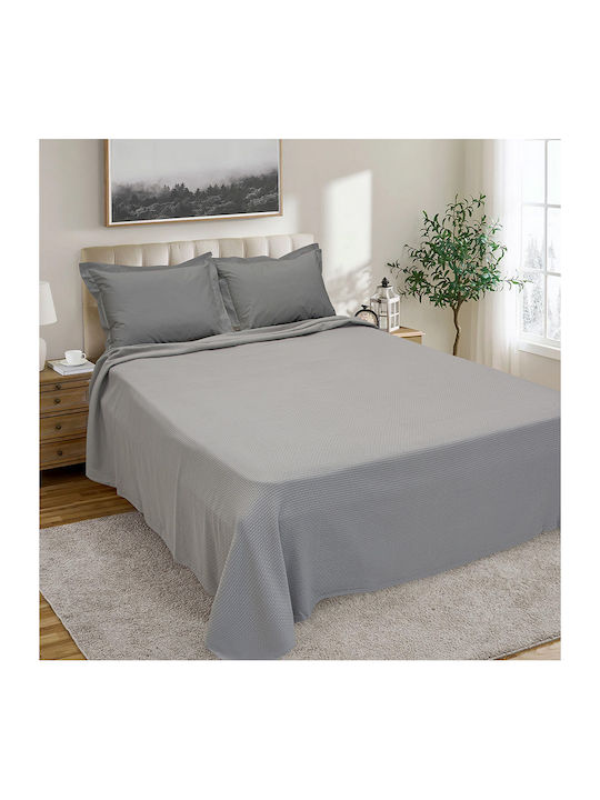 Lino Home Felicita Blanket Pique Single 170x240cm. Grey