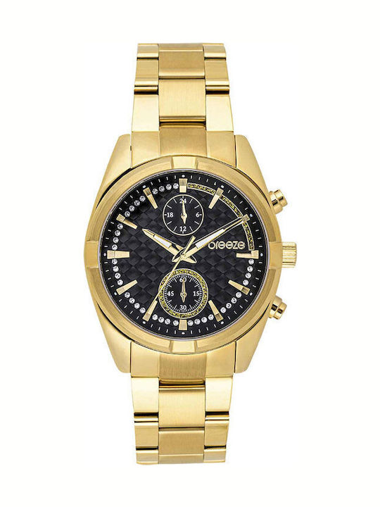 Breeze Women's Watch Chronograph with Gold Meta...