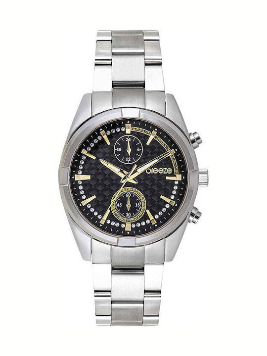 Breeze Women's Watch 38mm Chronograph Battery with Silver Stainless Steel Bracelet