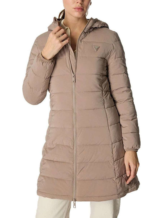 Guess Μακρύ Γυναικείο Puffer Μπουφάν για Χειμών...