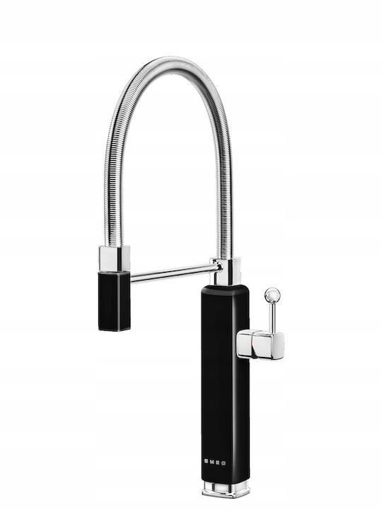 Smeg Kitchen Faucet with Pull-Out Spray Black Smeg Kitchen Faucet with Pull-Out Spray Black
