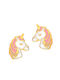 Verorama Gold Plated Kids Earrings Studs Unicorns made of Silver