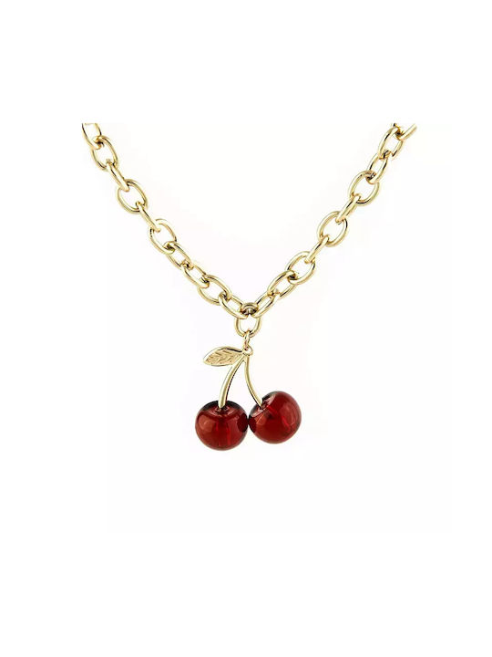 Awear Cherrypie Necklace from Gold Plated Steel