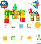 Magnetic Building Blocks Set 80/140 Pieces Montessori Educational Toy Gear 80pcs