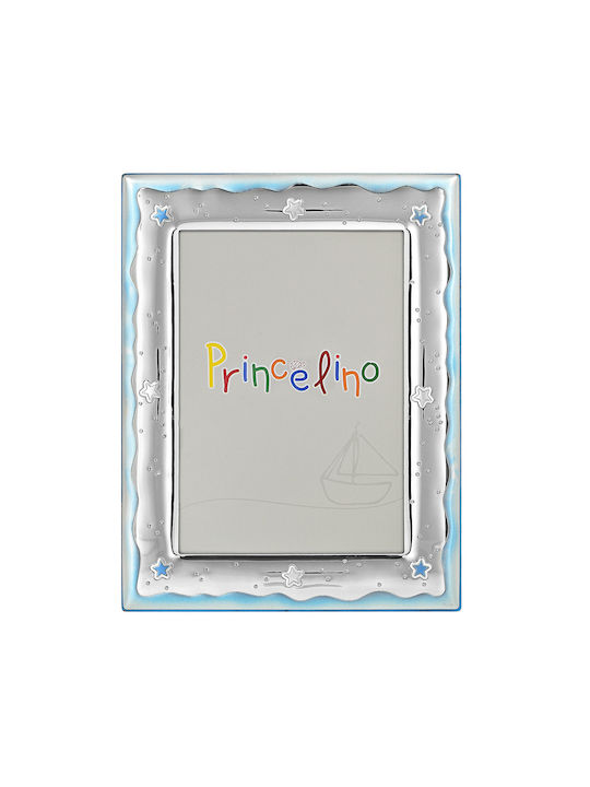 Themelidis Jewels Παιδική Κορνίζα Ασημένια Μπλε 9x13cm