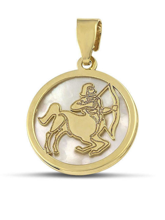 Themelidis Jewels Кристал Зодиакален Знак Стрелец от Жълто Злато 9К
