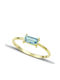 Themelidis Jewels Ring with Zircon made of Gold 14K