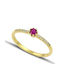 Themelidis Jewels Femeie Inel cu Zirconiu din Aur 14K