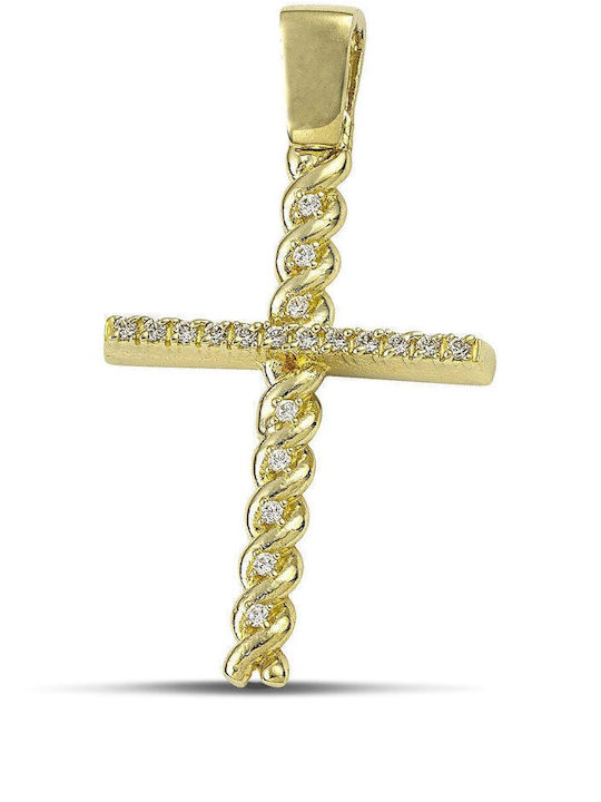 Themelidis Jewels Γυναικείος Χρυσός Σταυρός 14Κ χωρίς Αλυσίδα