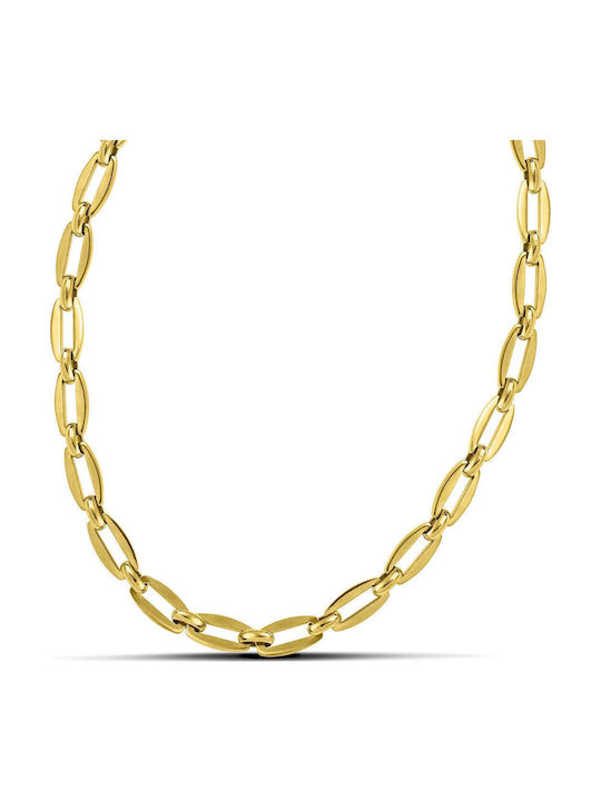 Themelidis Jewels Chain Neck made of Steel Gold...