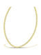 Themelidis Jewels Ανδρική Ασημένια Αλυσίδα Λαιμού Επιχρυσωμένη Λεπτή Πάχους 4.1mm και Μήκους 45cm