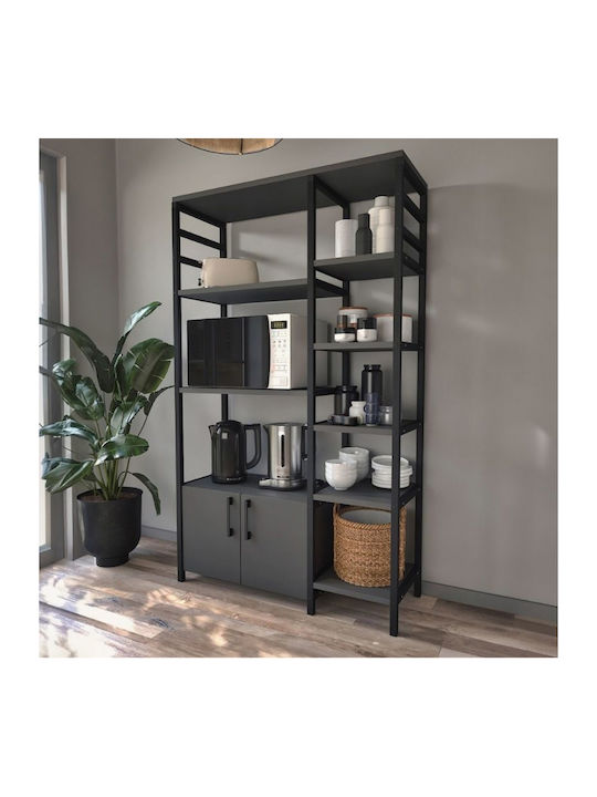 Bibliotecă Benito Negru - Antracit 83.6x30.2x14...