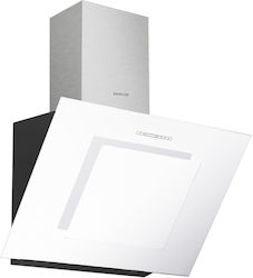 Davoline Feel Glass Chimney Vent Hood 60cm White