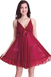 Pretty Lingerie Set Sexy Nachthemd Mit Spitze Bordeaux