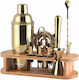 Комплект за коктейли Klausberg Kb-7583 за бармани, златен, 16 части