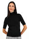 Doca Damen Pullover Rollkragen Black