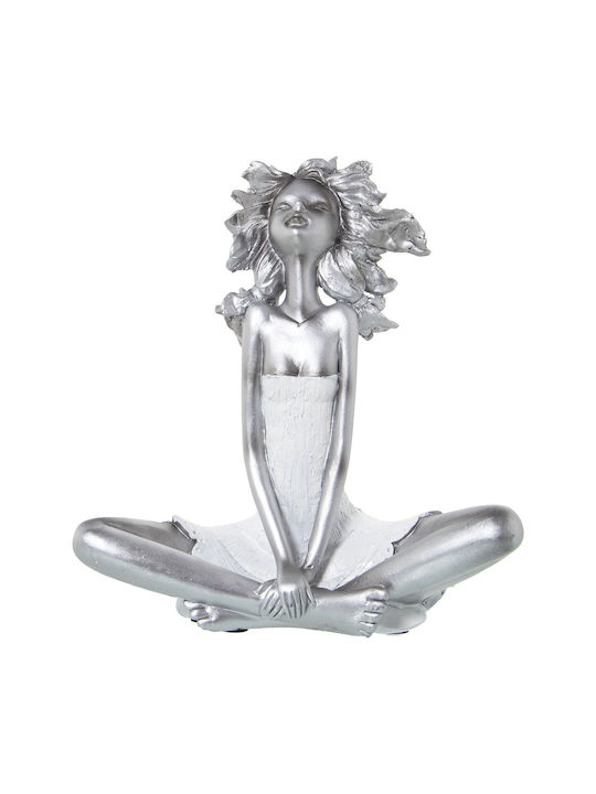 Decorative Figure Alexandra House Living Silver Plastic Girl 15 X 26 X 27 Cm