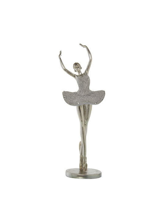 Decorative Figure Alexandra House Living Silver Plastic Material Ballerina 15 X 18 X 45 Cm