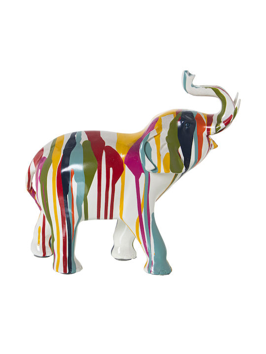 Decorative Figure Alexandra House Living Multicolor Plastic Elephant Painting 14 X 30 X 28 Cm