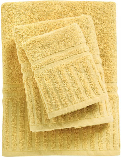 Das Home Set of Bath Towels 3 pcs 0752 Yellow 0752 Weight 480gr/m²