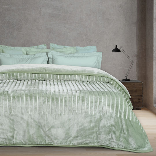 Das Home 1360 Velvet Blanket Single 160x240cm Dark Mint