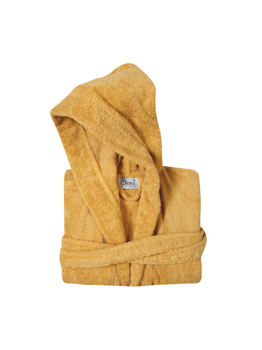Das Home Kids Hooded Bathrobe Ochre