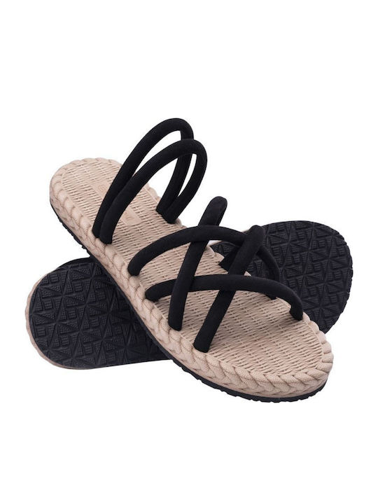 Iguana Women's Flat Sandals Black