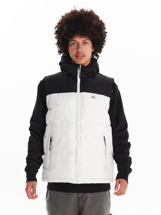 Безръкавно Зимно Puffer Мъжко Яке Бяло