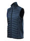 Ärmellos Jacke Puffer Wasserdicht Marineblau