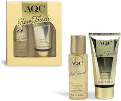 Aquarius Cosmetic Glow Touch Shimmer Women's Set with Body Lotion Sweet Tropical Scent 2pcs